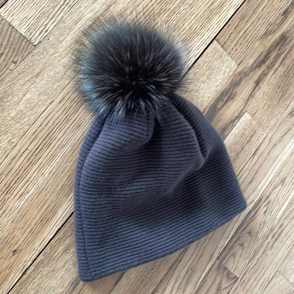 Inverni cashmere and fur beanie